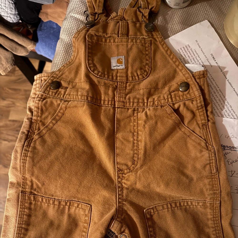 Toddler boys carhartt overalls 12-18 months